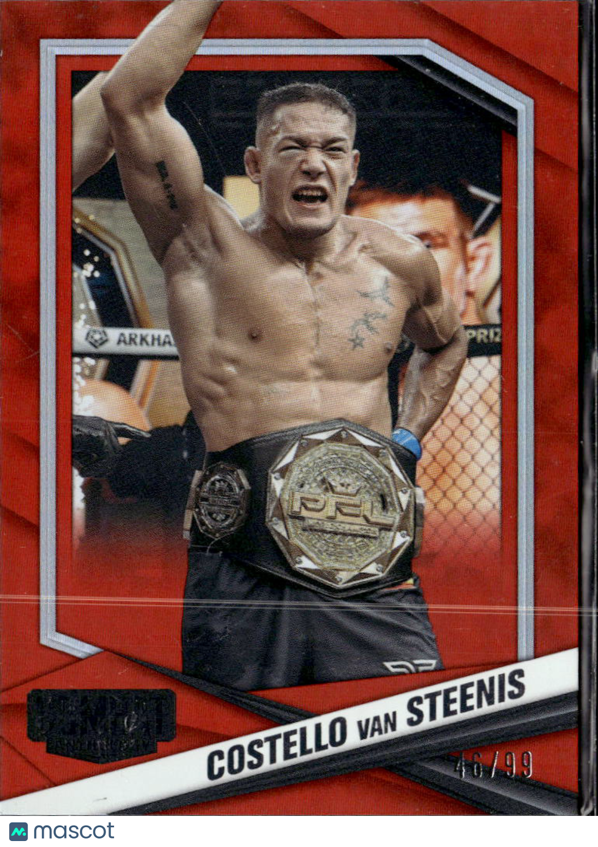 Costello van Steenis 2025 Panini Combat Anthology Orange 46/99