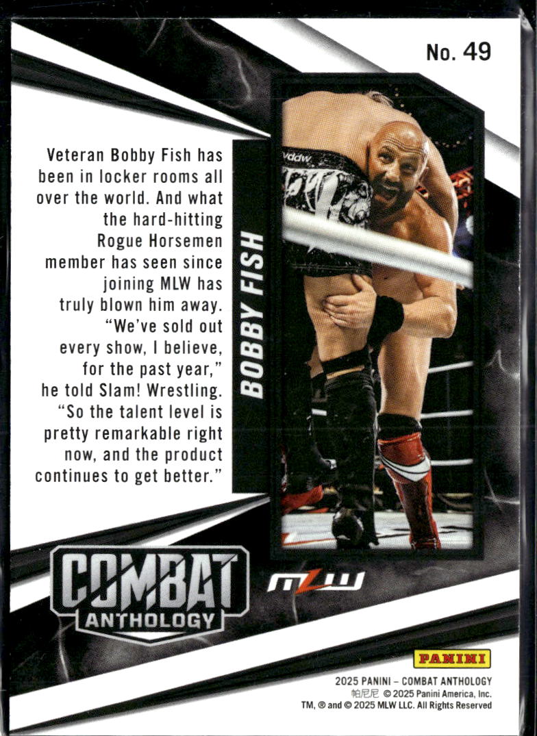 Bobby Fish 2025 Panini Combat Anthology Orange 56/99