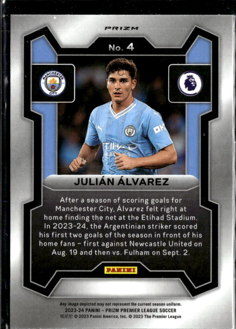 Julián Álvarez 2023 Prizm Premier League Purple Manchester City