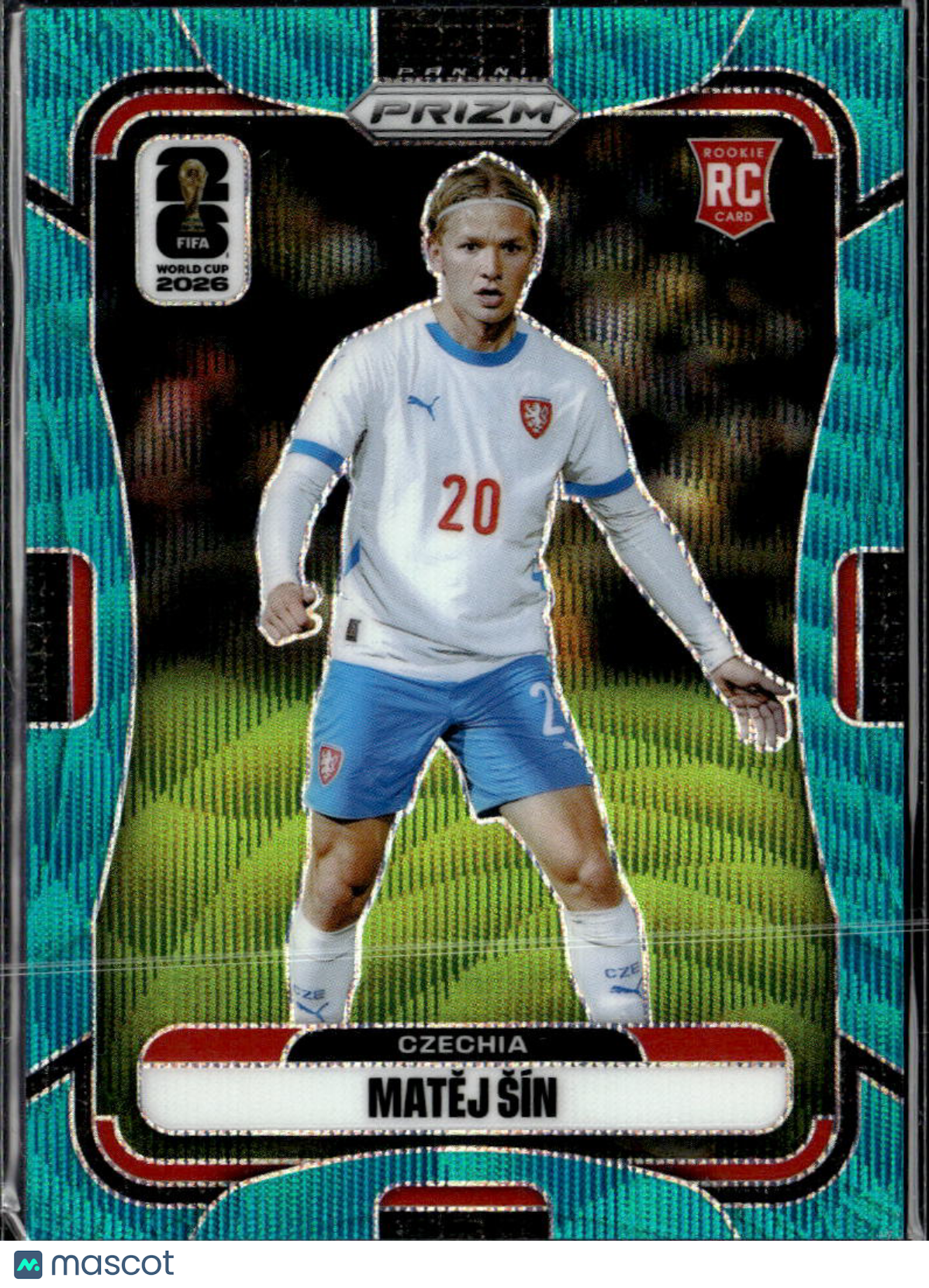 Matej Sín 2026 Panini Prizm FIFA World Cup RC Teal Wave /99 Czechia