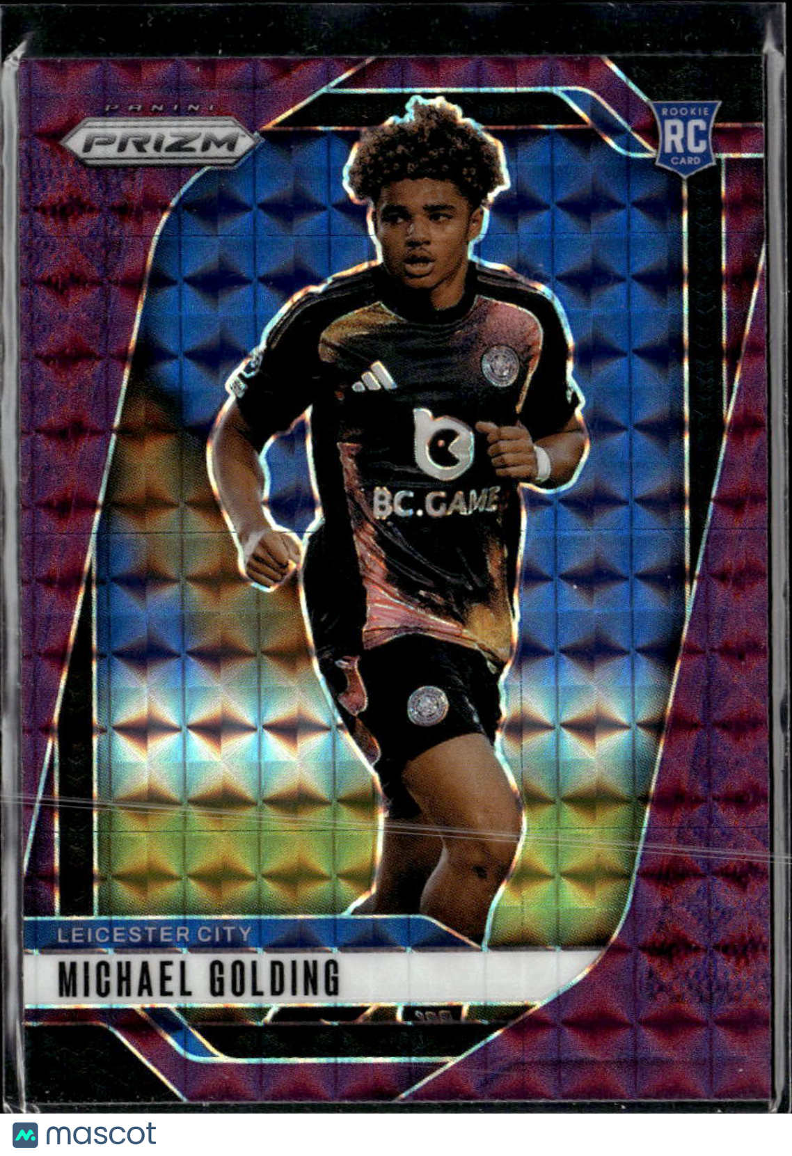 Michael Golding 2025 Prizm Premier League Soccer RC Purple /249 Leicester City