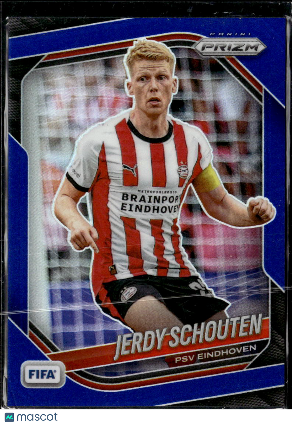 Jerdy Schouten 2025 Panini Prizm FIFA Soccer Blue /199 PSV Eindhoven
