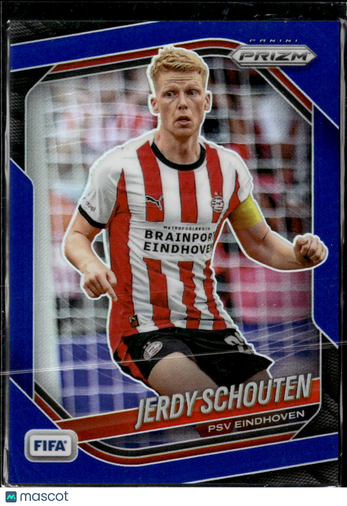 Jerdy Schouten 2025 Panini Prizm FIFA Soccer Blue /199 PSV Eindhoven