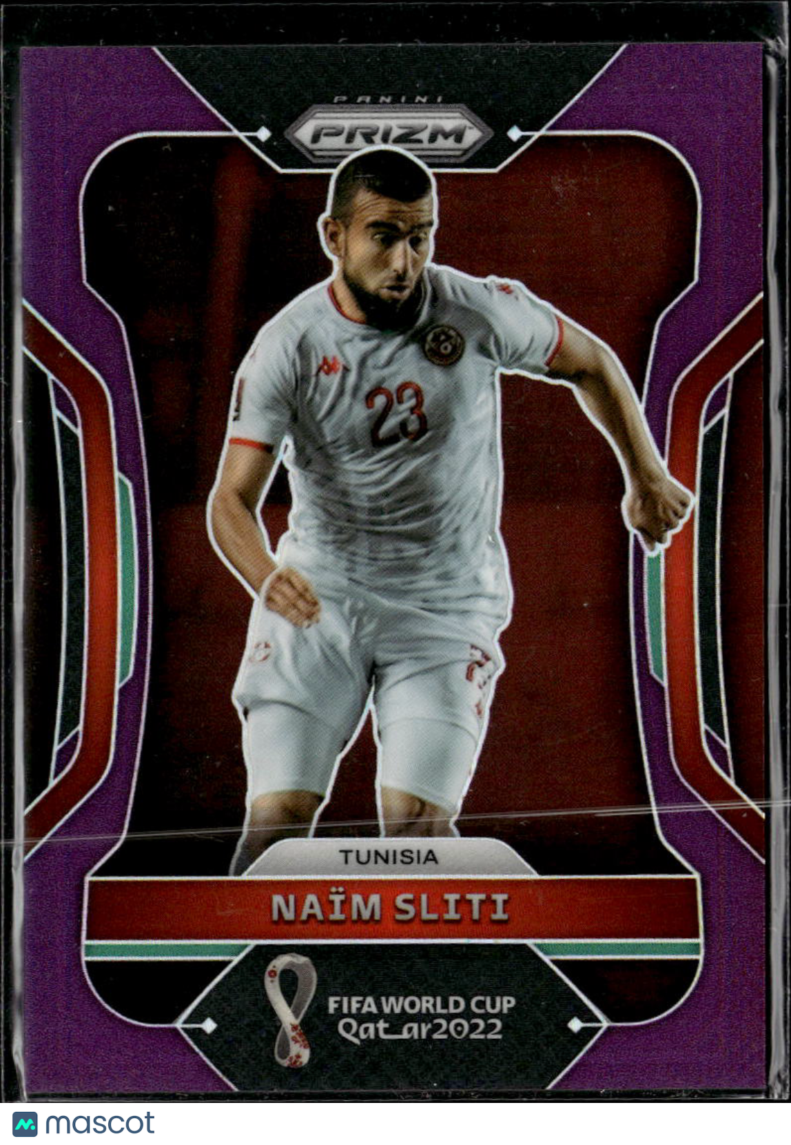 Naïm Sliti 2022 Panini Prizm FIFA World Cup Qatar Purple /199 Tunisia