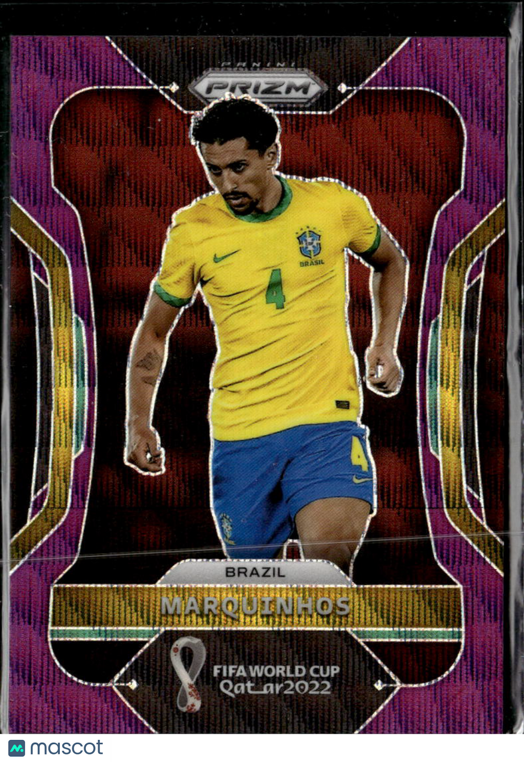 Marquinhos 2022 Panini Prizm FIFA World Cup Purple /99 Brazil