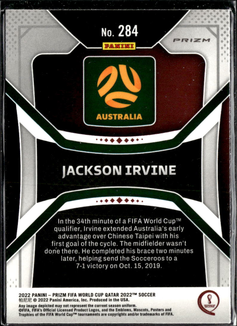 Jackson Irvine 2022 Panini Prizm FIFA World Cup Pink Australia