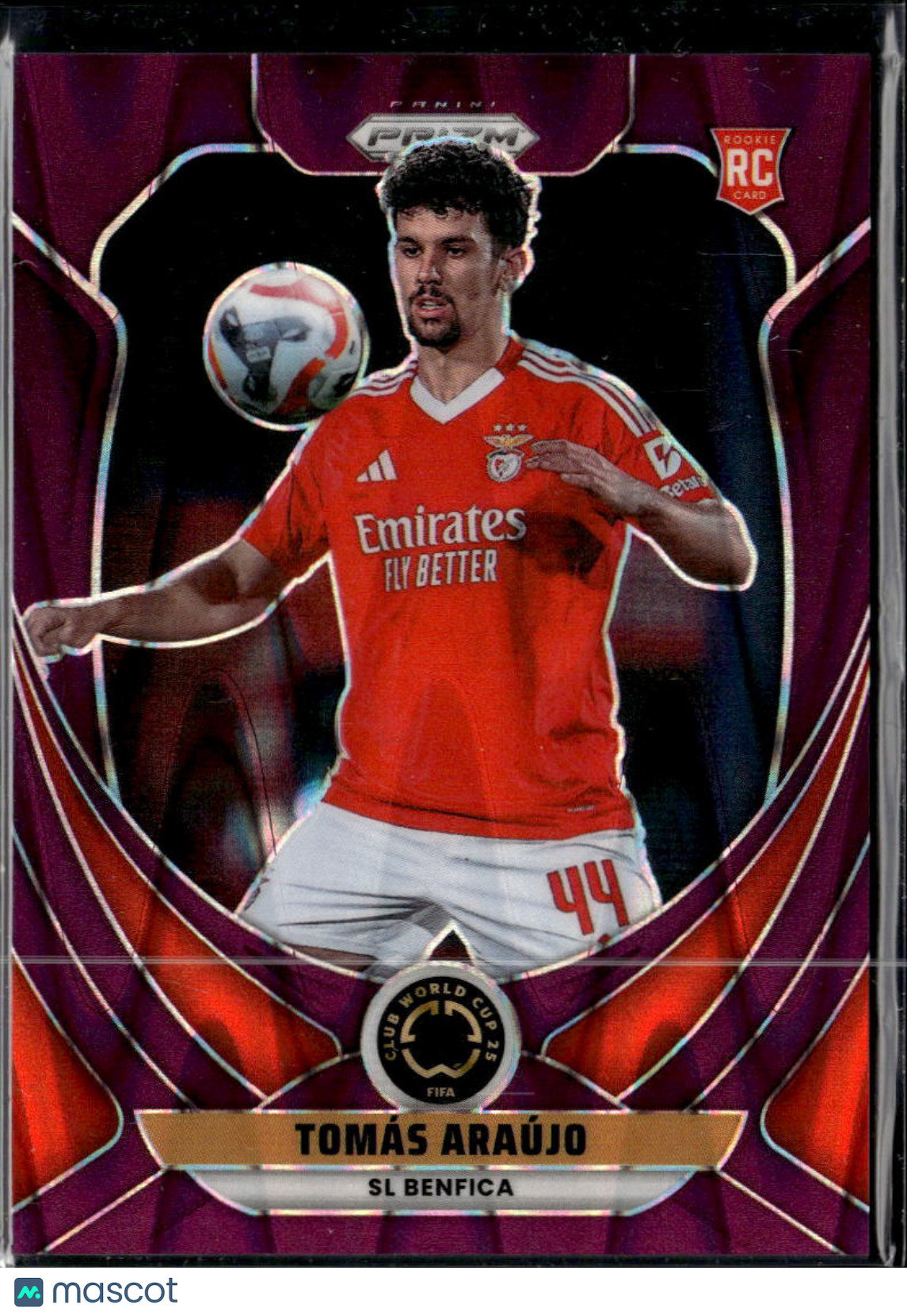 Tomás Araújo 2025 Panini Prizm FIFA Club World Cup Purple /99 SL Benfica