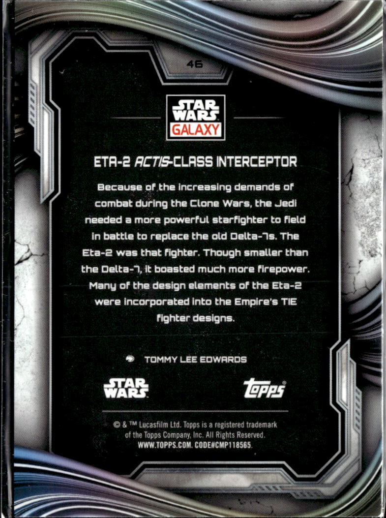 Actis-Class Interceptor Topps Star Wars Galaxy Mini Diamond Refractor #46