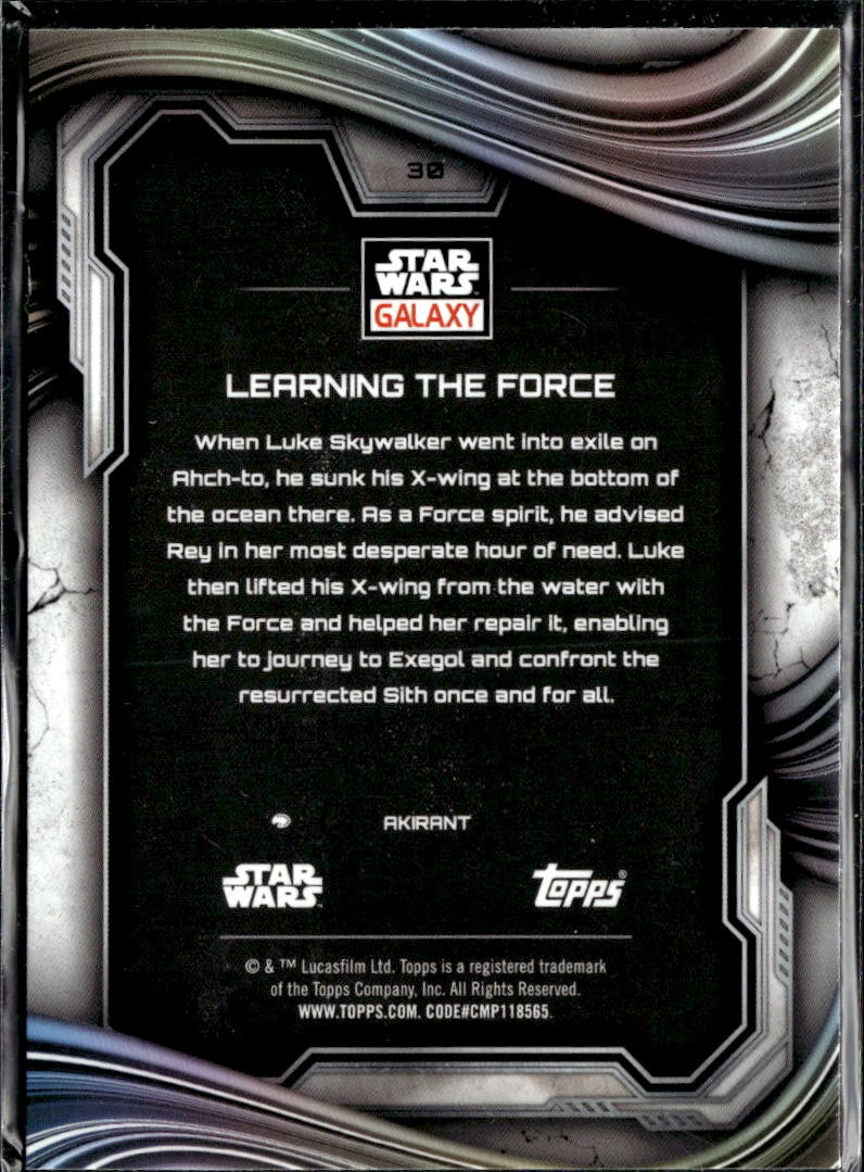 Learning The Force Topps Star Wars Galaxy Mini Diamond Refractor #30