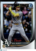 Max Muncy 2025 Bowman Chrome Red Rookie RC Oakland Athletics