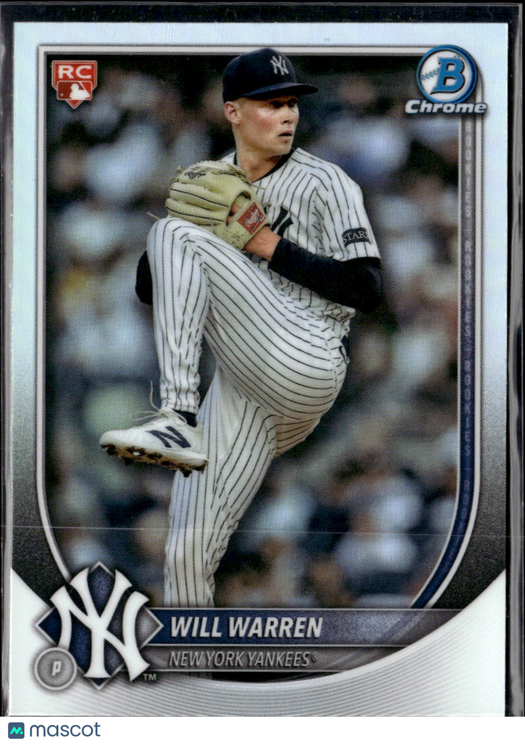 Will Warren 2025 Bowman Chrome Red Rookie RC New York Yankees