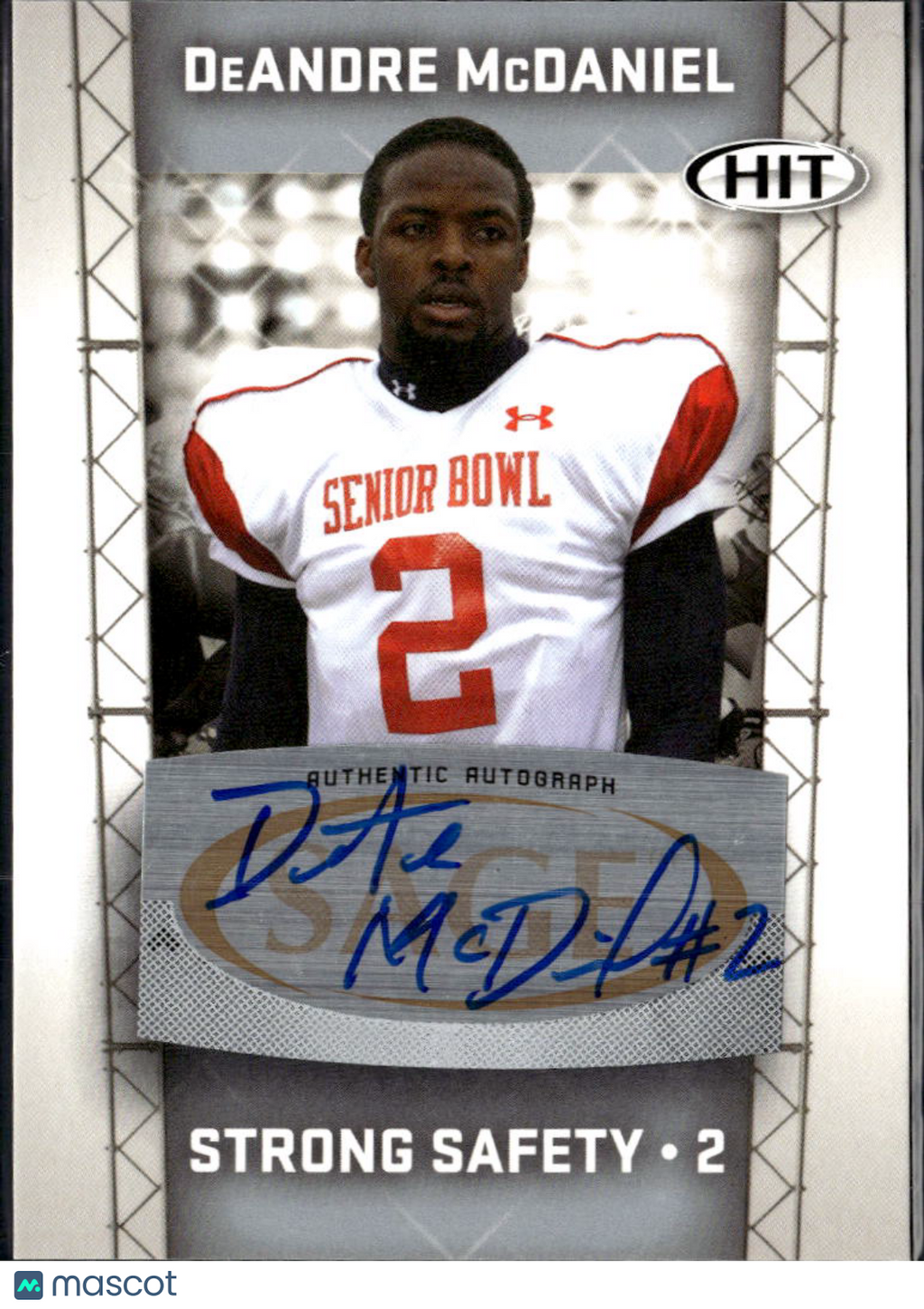 DeAndre McDaniel 2011 SAGE HIT Auto Autograph RC Clemson Tigers