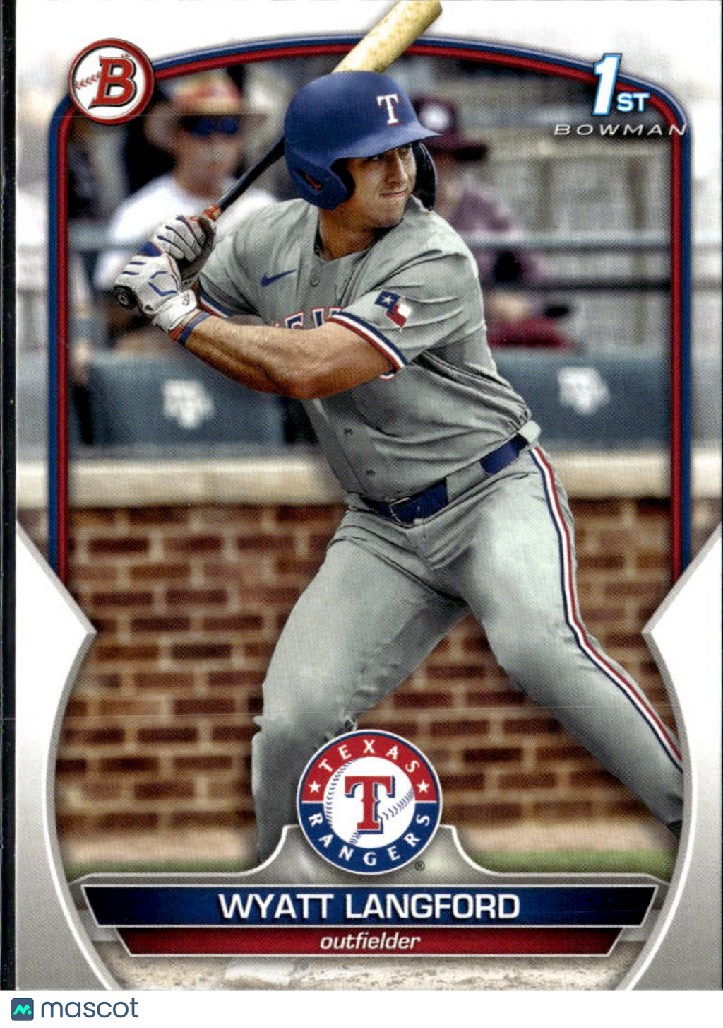 Wyatt Langford 2023 Bowman 1st Rookie RC Texas Rangers