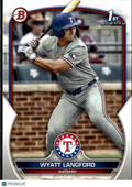 Wyatt Langford 2023 Bowman 1st Rookie RC Texas Rangers