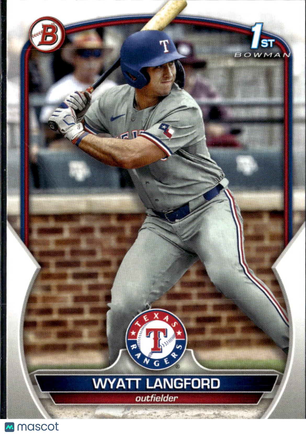 Wyatt Langford 2023 Bowman 1st Rookie RC Texas Rangers