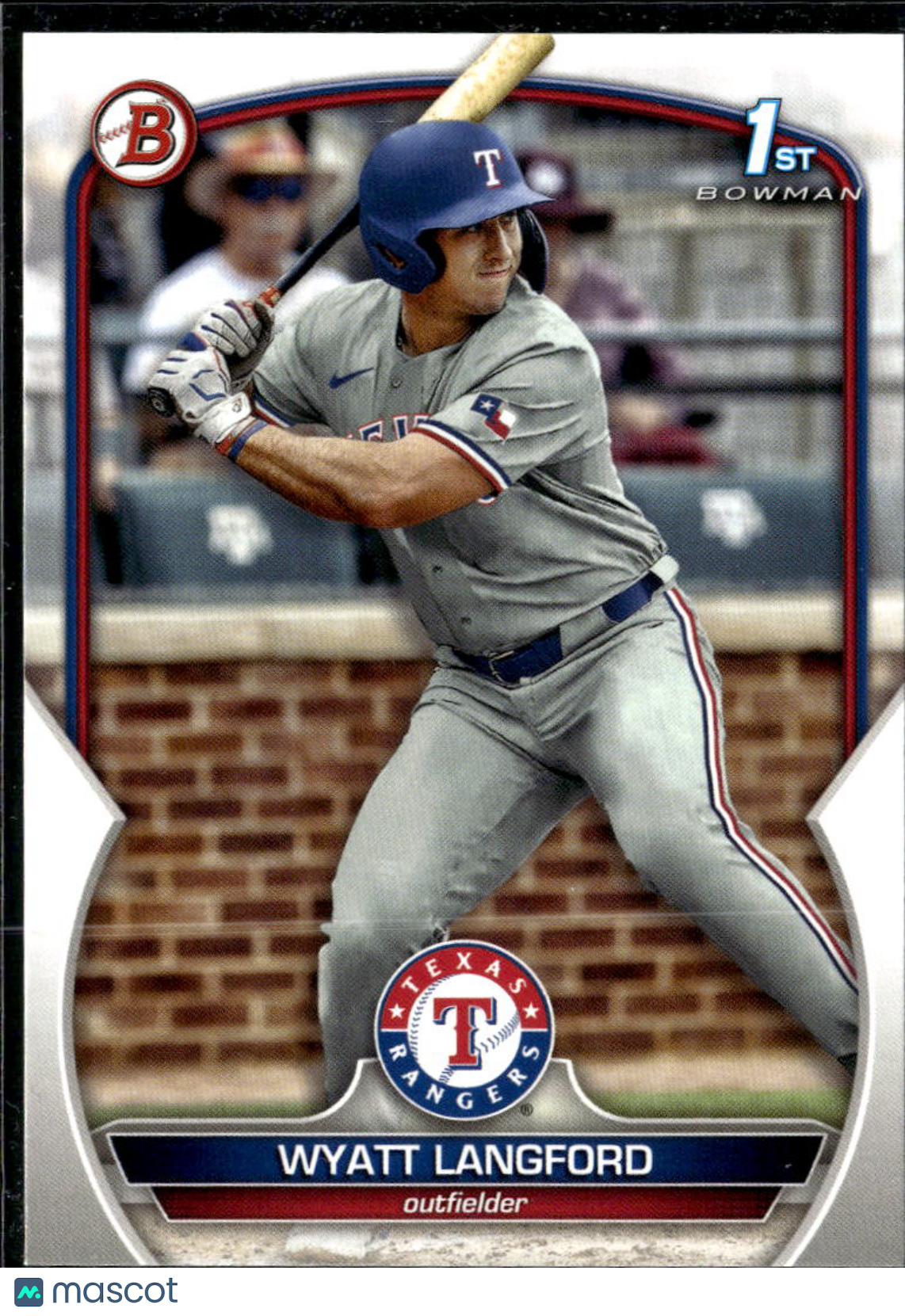 Wyatt Langford 2023 Bowman 1st Rookie RC Texas Rangers