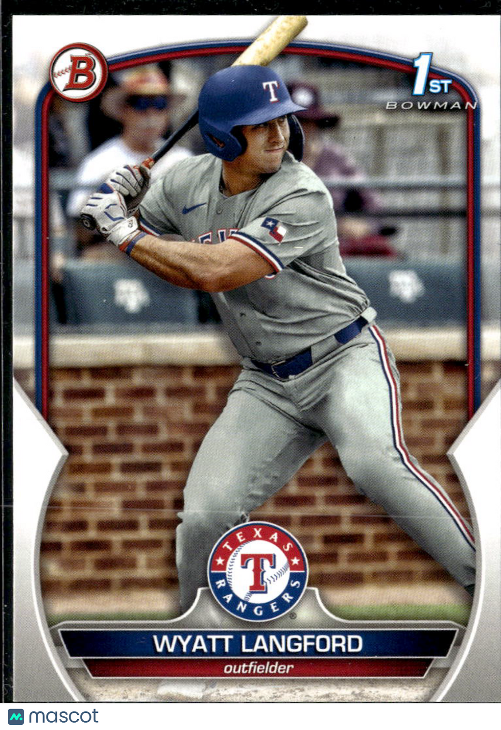 Wyatt Langford 2023 Bowman 1st Rookie RC Texas Rangers