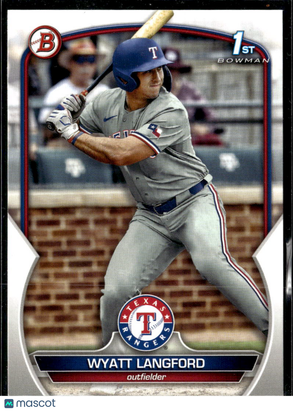 Wyatt Langford 2023 Bowman 1st Rookie RC Texas Rangers
