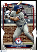Wyatt Langford 2023 Bowman 1st Rookie RC Texas Rangers
