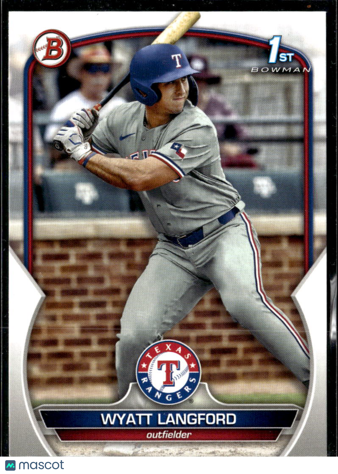 Wyatt Langford 2023 Bowman 1st Rookie RC Texas Rangers