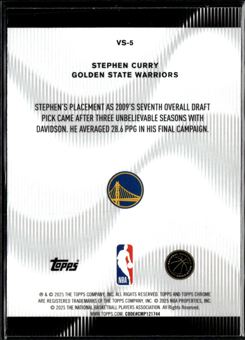 Stephen Curry 2025 Topps Chrome Voices Golden State Warriors
