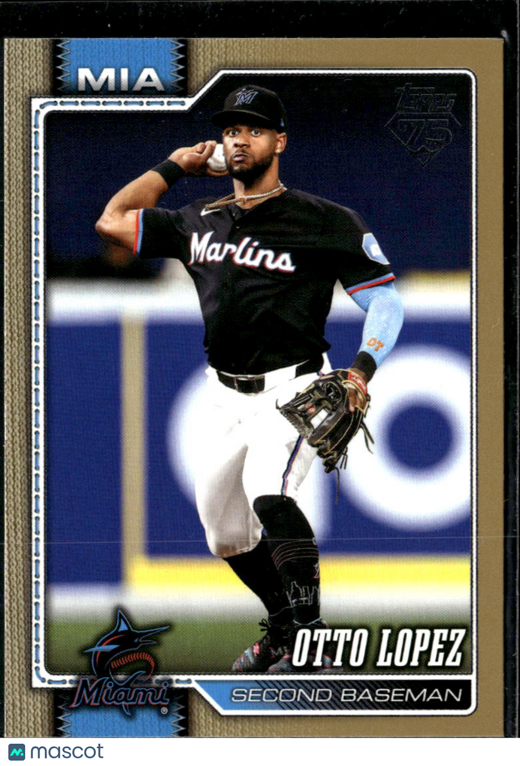 Otto Lopez 2026 Topps Series One Gold /2026 Miami Marlins