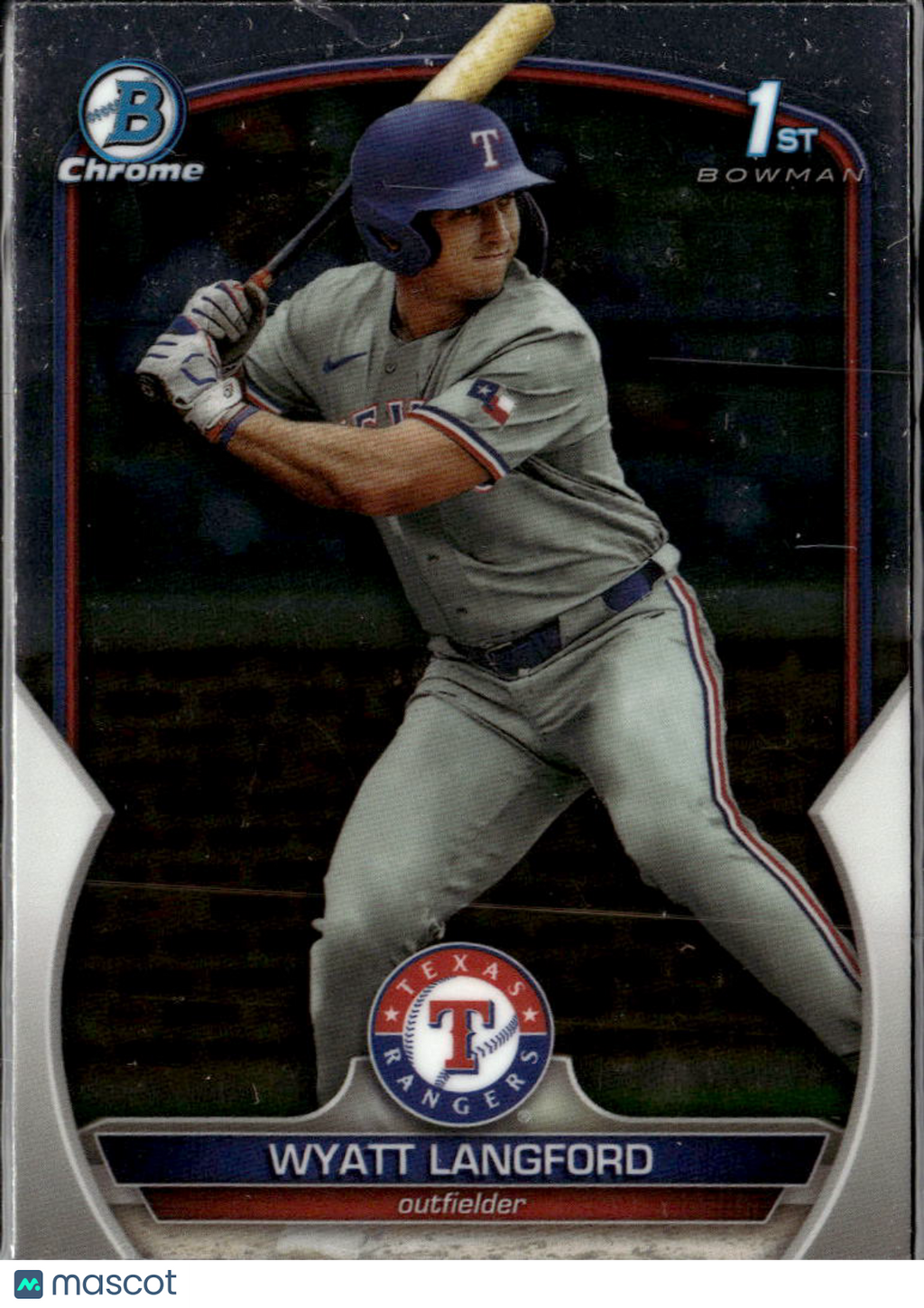 Wyatt Langford 2023 Bowman Chrome 1st RC Texas Rangers