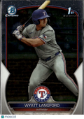 Wyatt Langford 2023 Bowman Chrome 1st RC Texas Rangers