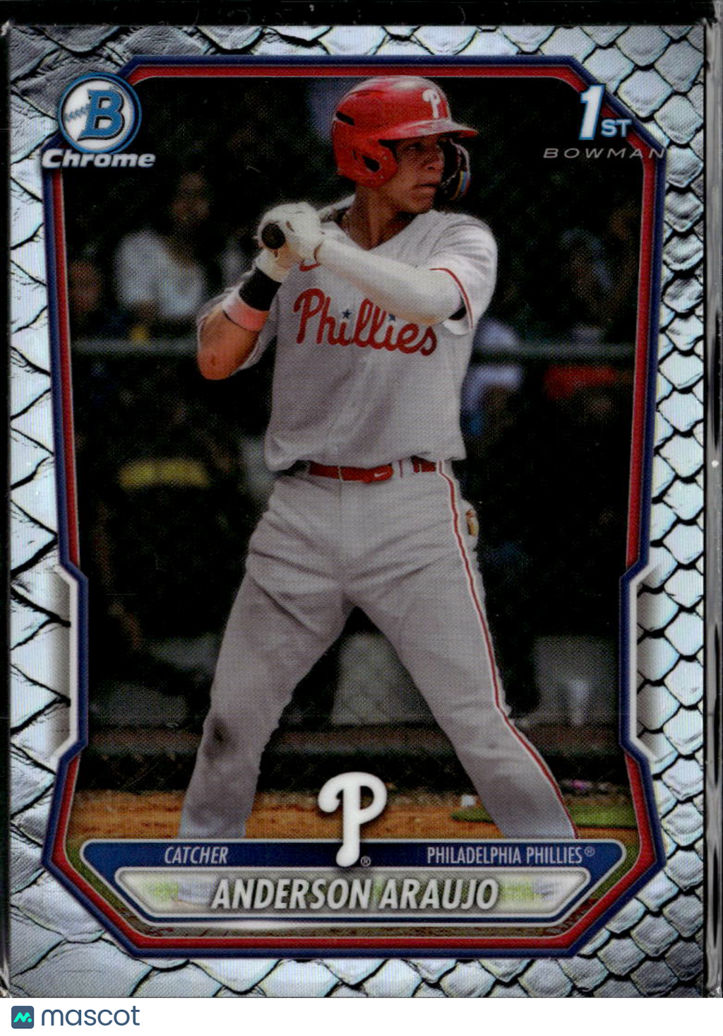 Anderson Araujo 2026 Bowman Chrome 1st Reptilian Philadelphia Phillies