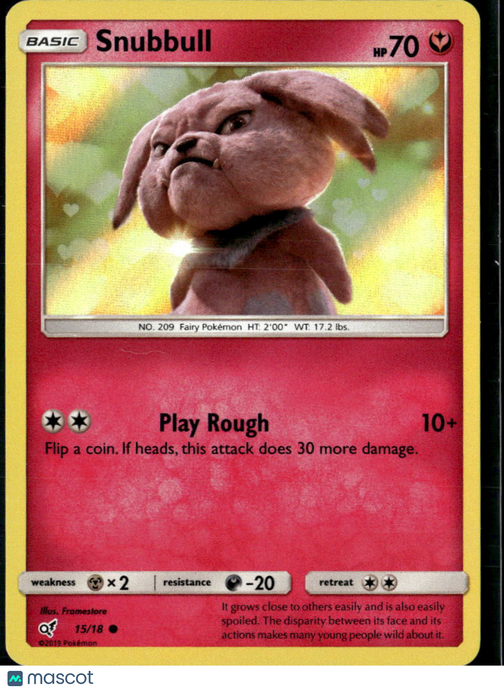 Snubbull 2019 Detective Pikachu Holo #15/18