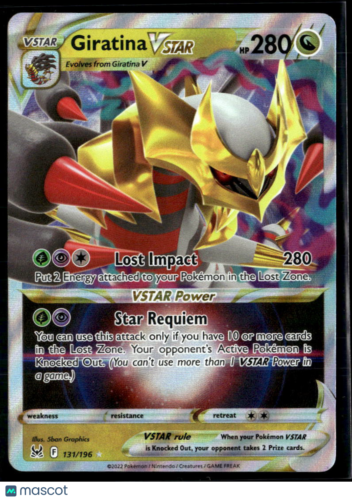 Giratina VSTAR 2022 Lost Origin Holo Ultra Rare #131/196