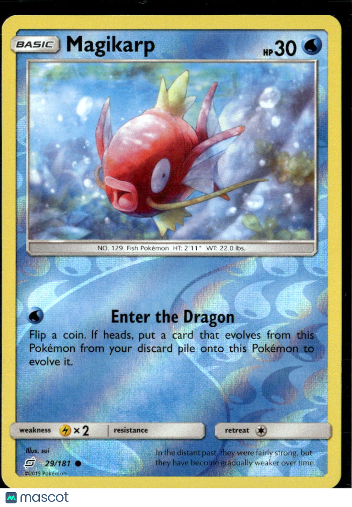 Magikarp 2019 Team Up Reverse Holo #29/181