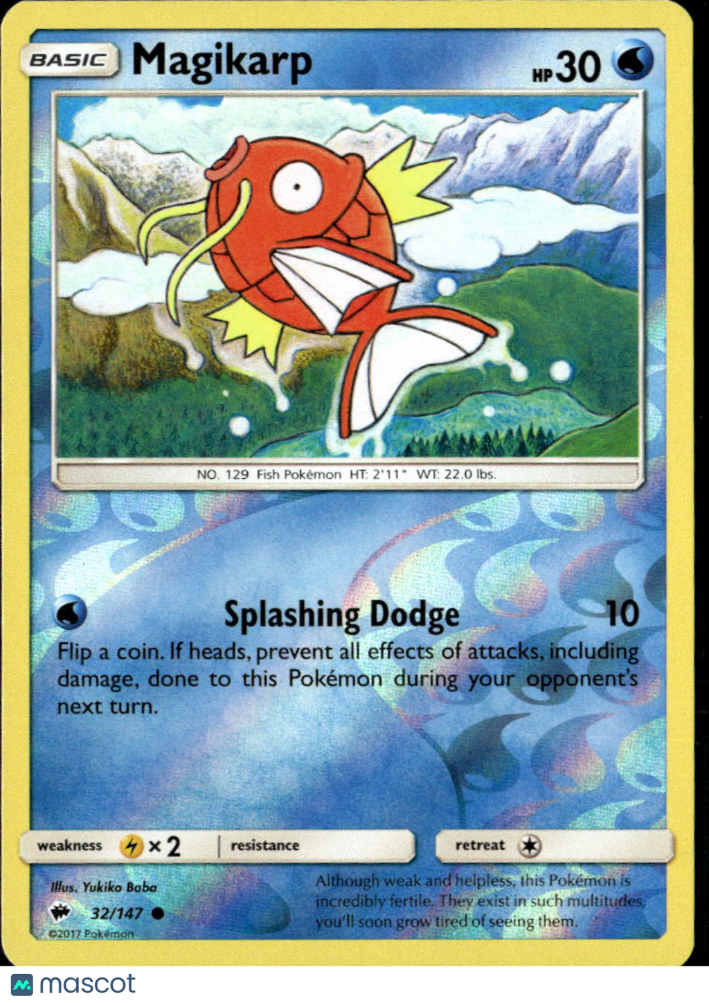 Magikarp 2017 Burning Shadows Reverse Holo #32/147