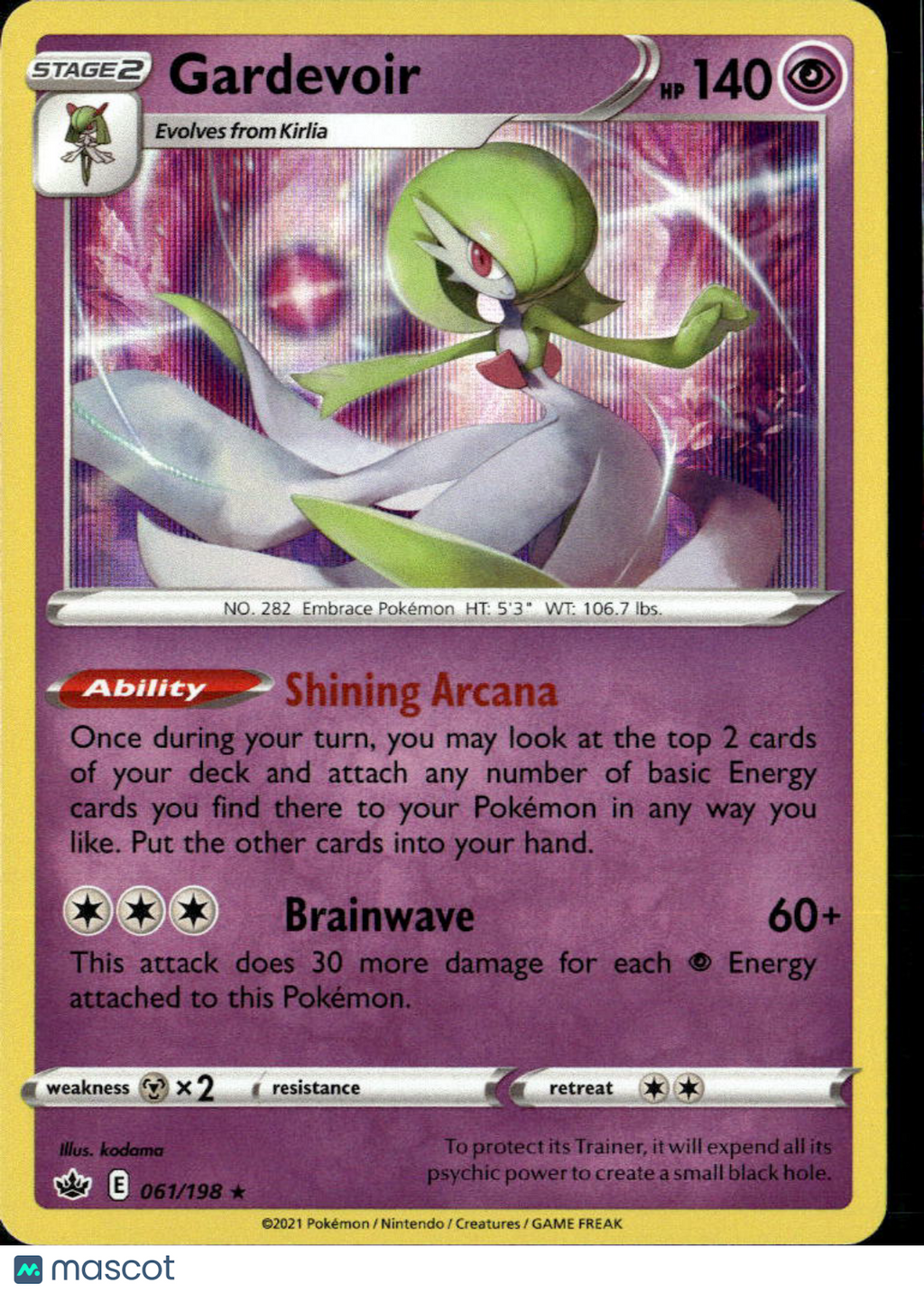 Gardevoir 2021 Chilling Reign Holo Rare #61/198