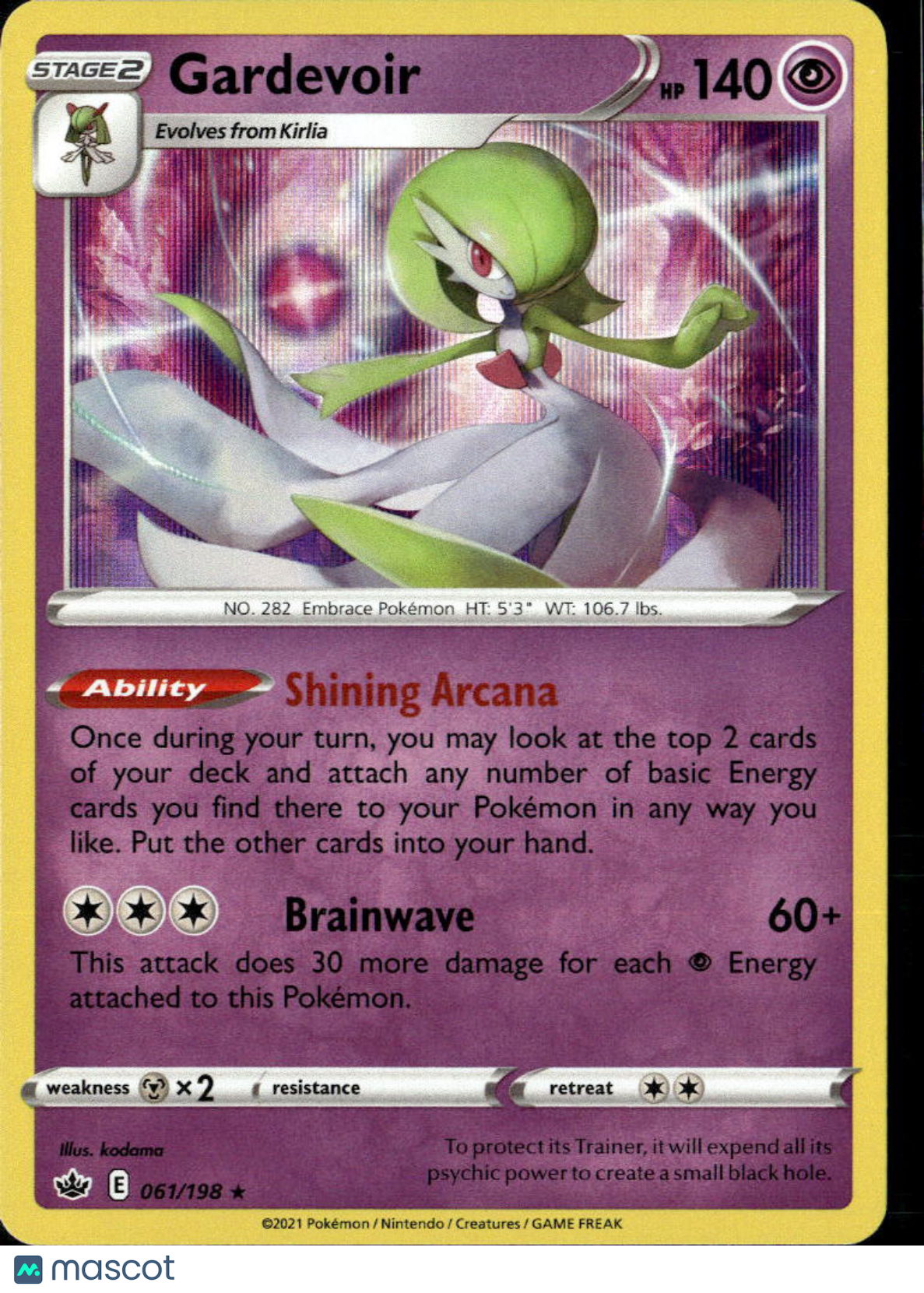 Gardevoir 2021 Chilling Reign Holo Rare #61/198