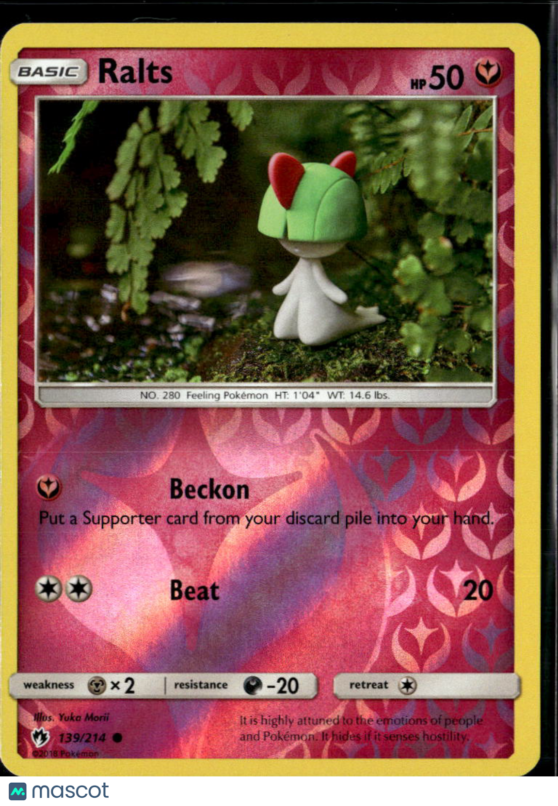 Ralts 2018 Lost Thunder Reverse Holo #139/214