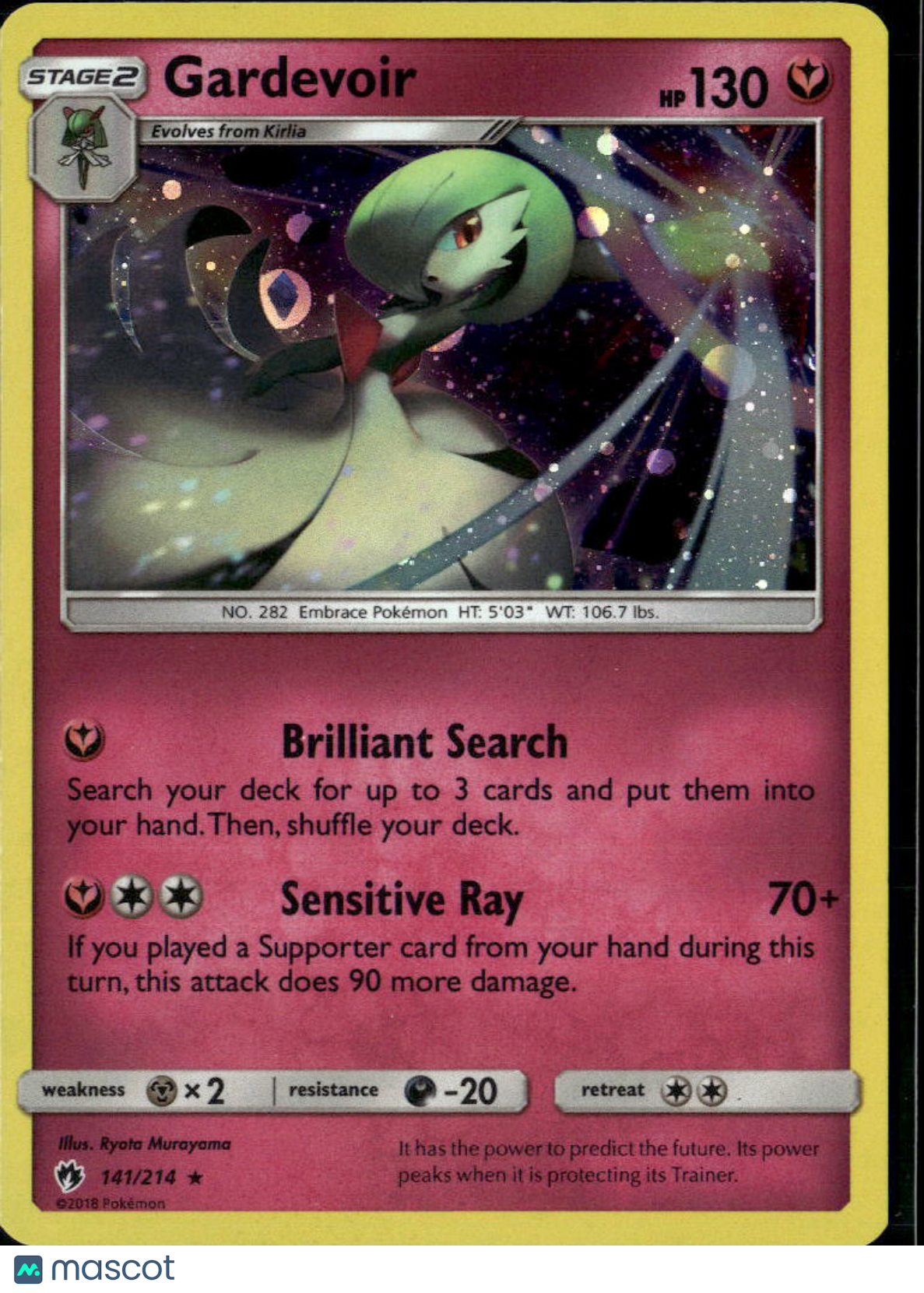 Gardevoir 2018 Lost Thunder Holo Rare #141/214