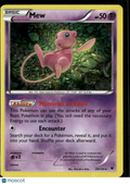 Mew 2016 Fates Collide Holo Rare #29/124