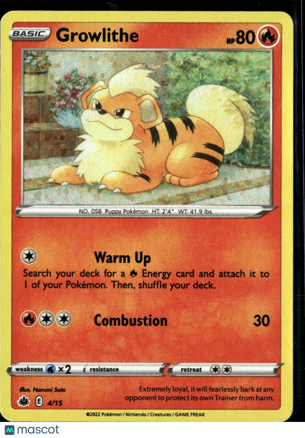 Growlithe 2022 McDonald's Collection #4/15