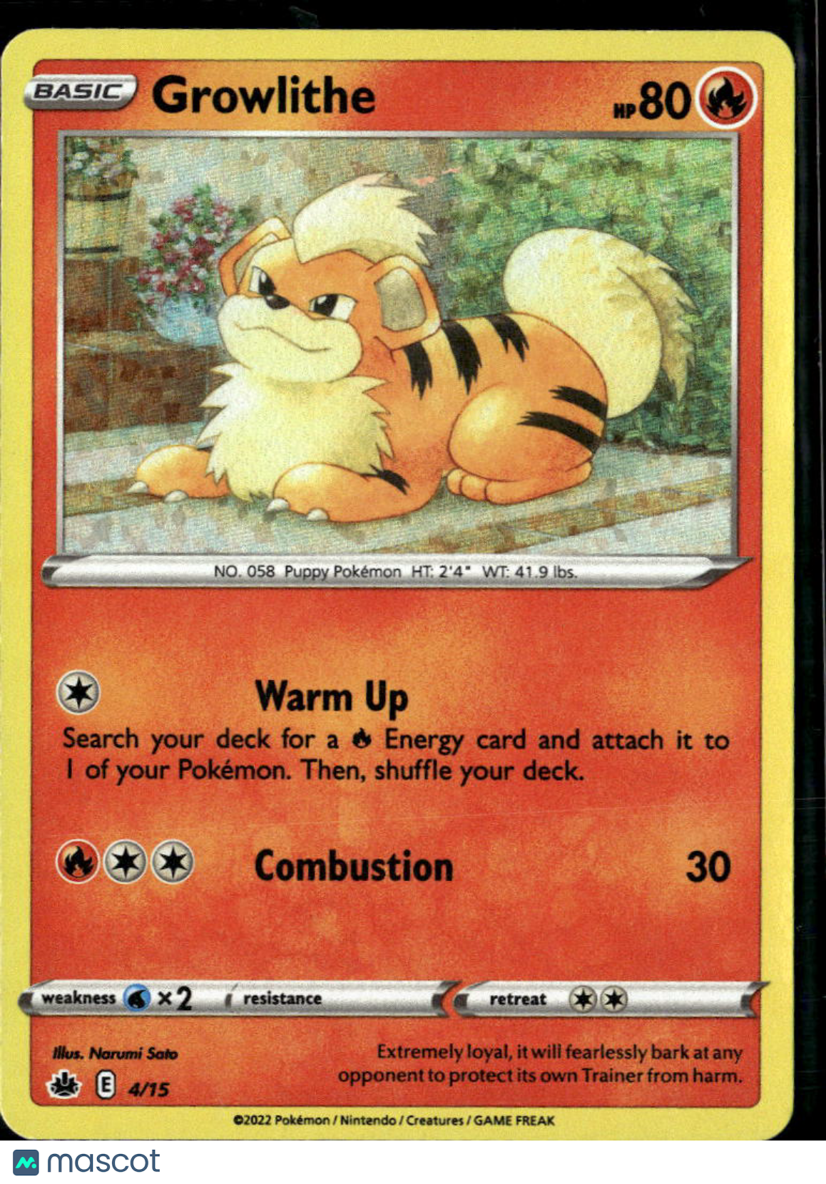 Growlithe 2022 McDonald's Collection #4/15