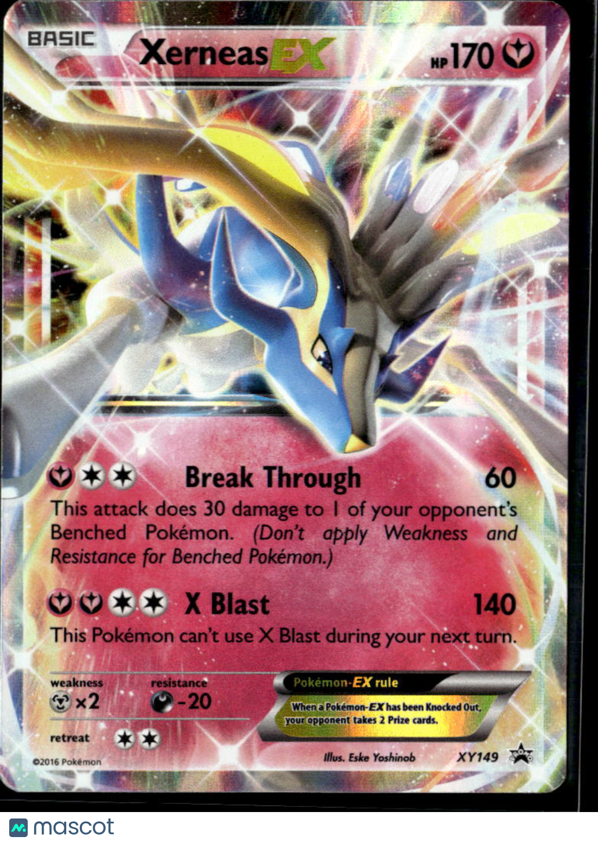 Xerneas EX 2016 XY Holo Black Star Promo RA #XY149