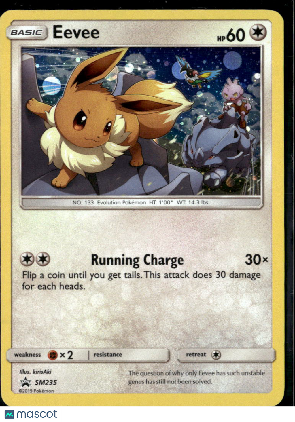 Eevee 2017 Sun & Moon Holo Black Star Promo #SM235