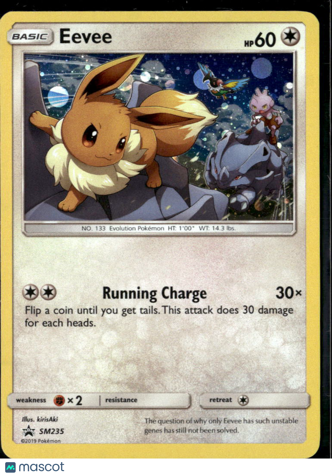 Eevee 2017 Sun & Moon Holo Black Star Promo #SM235