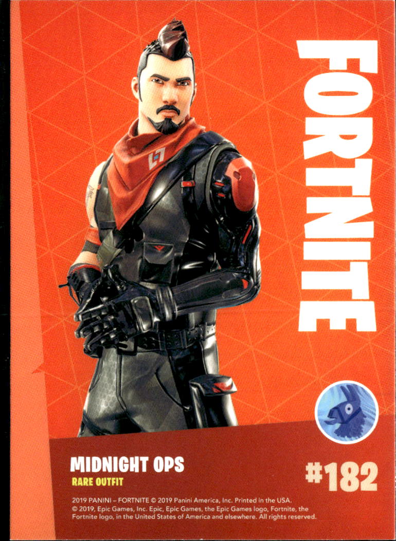 2019 Panini Fortnite #182 Midnight ops rare outfit