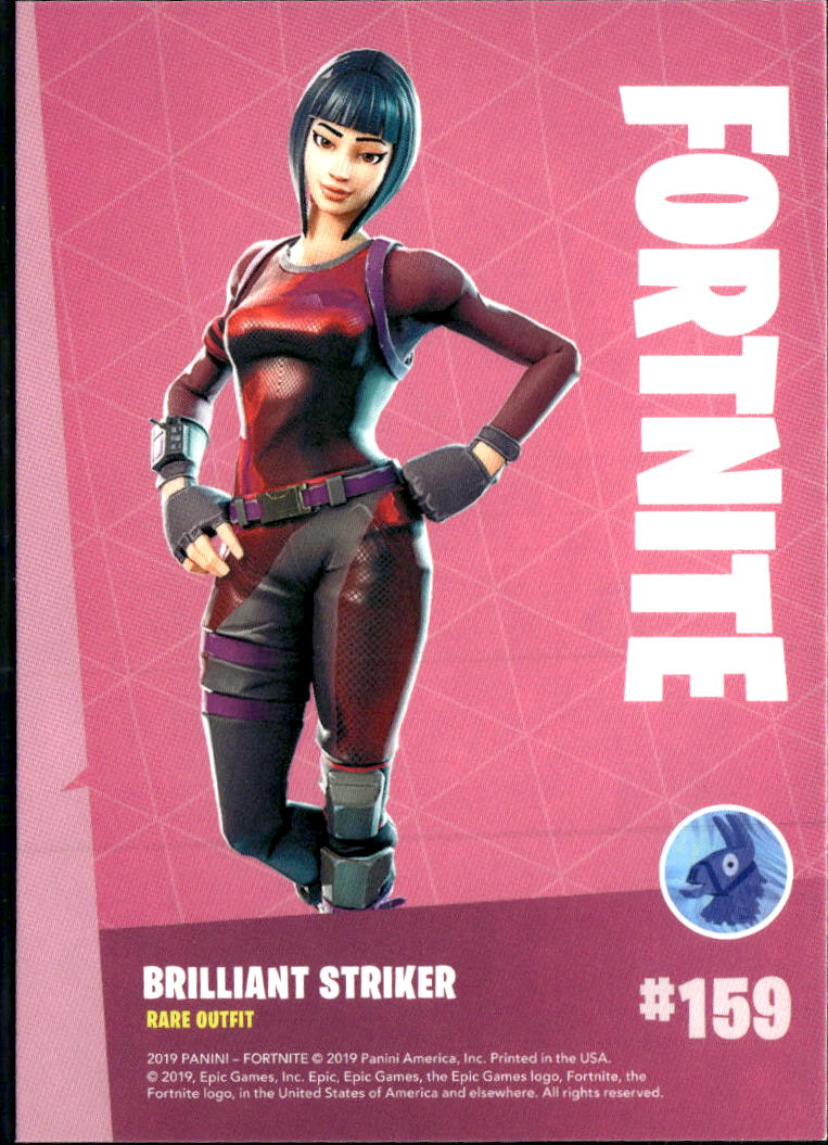 2019 Panini Fortnite #159 brilliant striker rare outfit