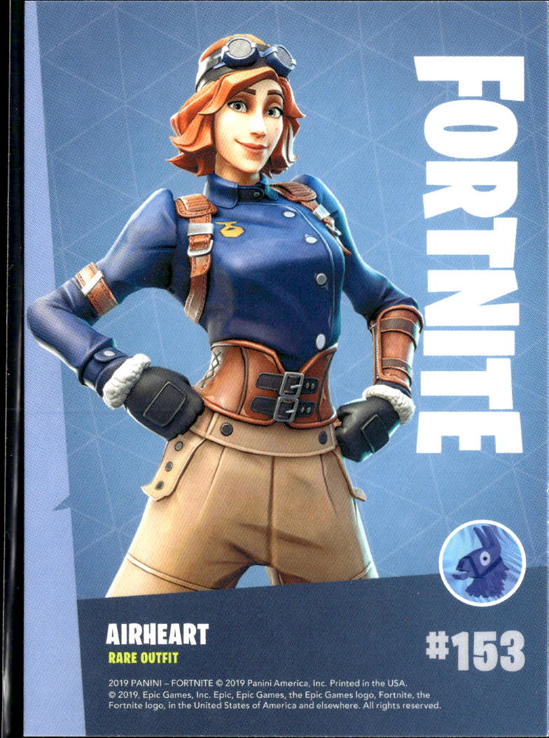 2019 Panini Fortnite Airheart Series 1 Rare Outfit #153