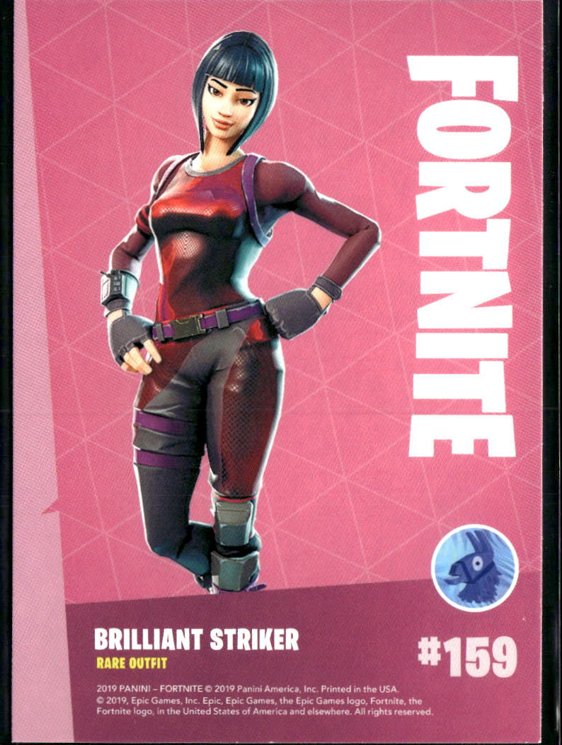 2019 Panini Fortnite #159 Brilliant Striker rare outfit