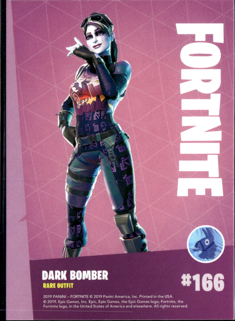2019 Panini Fortnite #166 dark bomber rare outfit