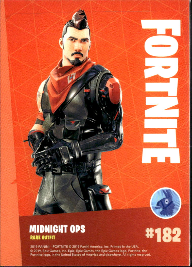 2019 Panini Fortnite #182 Midnight ops rare outfit