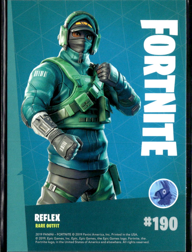 2019 Panini Fortnite #190 Reflex rare outfit